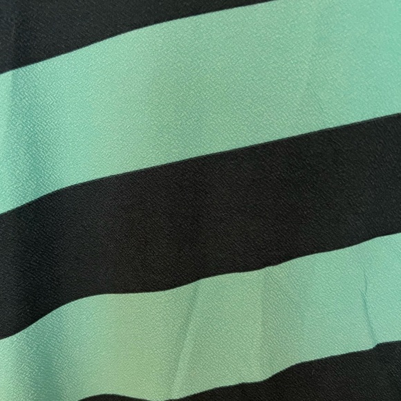 LuLaRoe Cassie Teal and Dark Teal Striped Knit Skirt - Picture 5 of 6